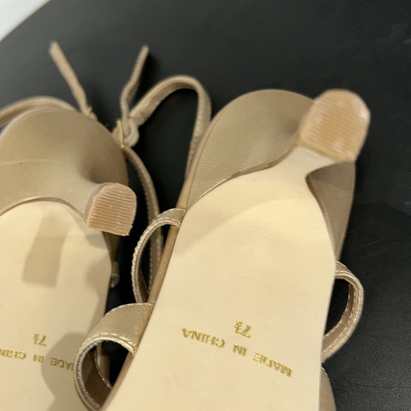 White House Black Market metallic gold heels and Sequined Clutch - Picture 11 of 13